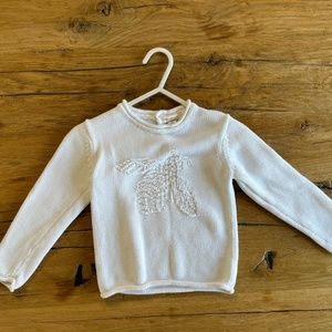 Burt's Bees Kids. Size 3T. White sweater with bee on front.